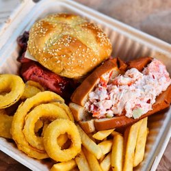 Kelly's Roast Beef - Surf & Turf w/ Onion Rings + Fries