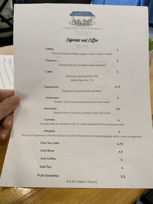 Menu photo 2 The European Cafe Montgomery, OH