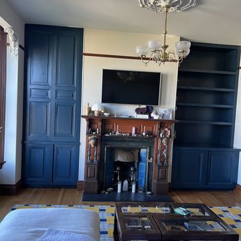 Fine Woodworx - Custom built in with custom doors farrow & ball paint - Cabinetry Near Me - Richmond, California Fine Woodworx - Custom built in with custom doors farrow & ball paint - Cabinetry Near Me - Richmond, California