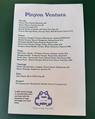 Menu photo 6 Pinyon Ventura, CA