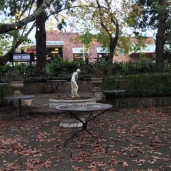 Outdoor seating great for drinks