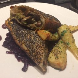 Veggie strudel with red cabbage and parsnips