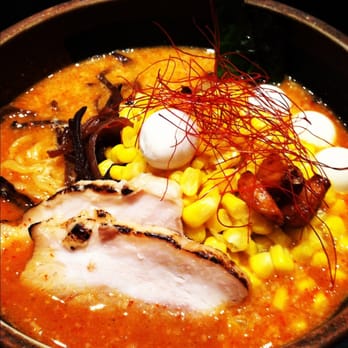 Ramen Dojo - Soy bean extra spicy with quail eggs and corn. No chives - Ramen Near Me - San Mateo, California Ramen Dojo - Soy bean extra spicy with quail eggs and corn. No chives - Ramen Near Me - San Mateo, California
