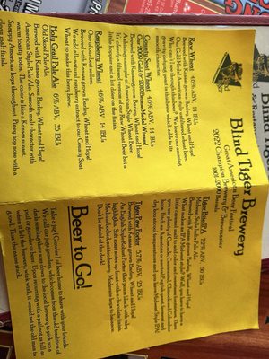 Menu photo 1 Blind Tiger Brewery & Restaurant Topeka, KS