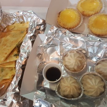 Ixlb Dim Sum Eats - Scallion pancake, egg tart, soup dumplings (pork). - Dim Sum Near Me - Los Angeles, California
