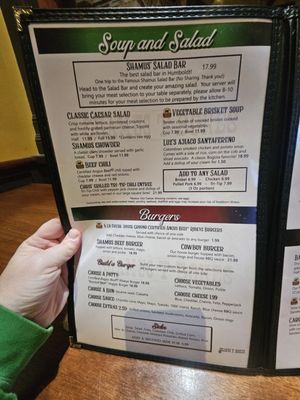 Menu photo 3 Shamus T Bones Eureka, CA
