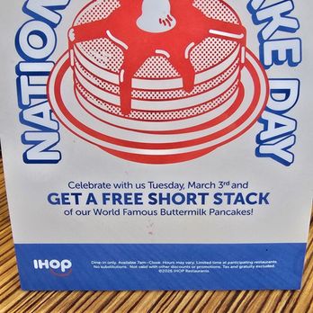 IHOP - National Pancake Day 03March - Breakfast & Brunch Near Me - Langley, British Columbia
