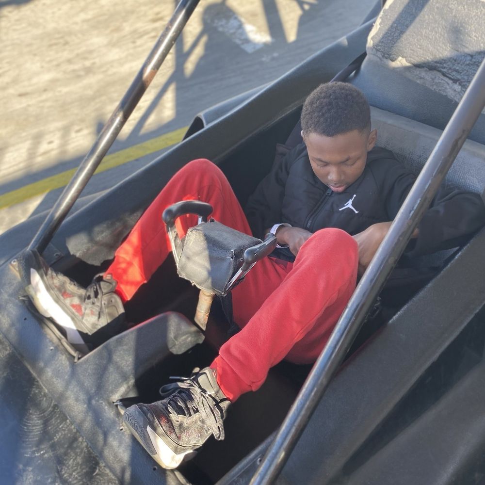 Go Kart World - Strap up young fella!!! - Amusement Parks Near Me - Carson, California