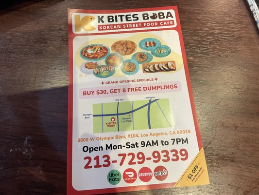 Menu photo 5 K Bites Boba Los Angeles, CA Menu photo 5 K Bites Boba Los Angeles, CA