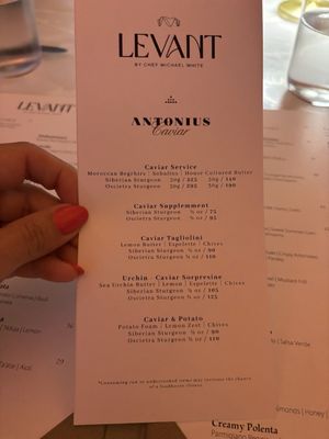 Menu photo 3 Levant San Juan, PR