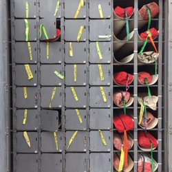 Mission Soaring Center - The cargo container full of folded up hang gliders