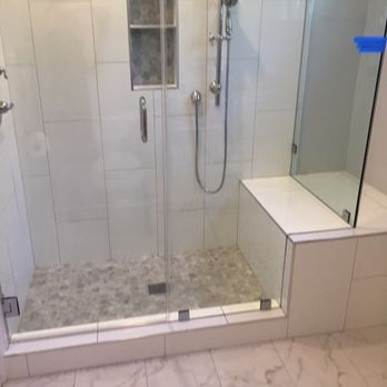New Vision Glass - Finished tub to shower conversion. Quality workmanship and materials, thanks to Jacob! - Glass & Mirrors Near Me - Los Angeles, California New Vision Glass - Finished tub to shower conversion. Quality workmanship and materials, thanks to Jacob! - Glass & Mirrors Near Me - Los Angeles, California