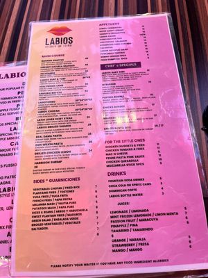 Menu photo 1 Labios Kitchen & Lounge Hollywood, FL Menu photo 1 Labios Kitchen & Lounge Hollywood, FL