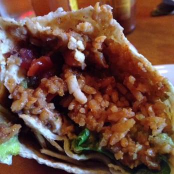 Bimbos Cantina - the Vegan burrito aka the rice burrito with a shred of unmelted vegan cheese. - Mexican Near Me - Seattle, Washington