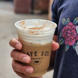 Cafe Sol - Iced Vanilla latte with vanilla cold foam