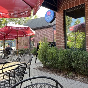 The Dutchess Biercafe - Our courtyard table view - Beer Bar Near Me - Fishkill, New York