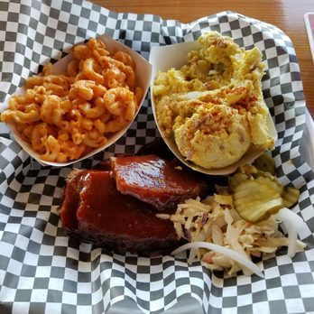 Outlaw BBQ - One meat plate with brisket. - Barbeque Near Me - Spokane, Washington Outlaw BBQ - One meat plate with brisket. - Barbeque Near Me - Spokane, Washington