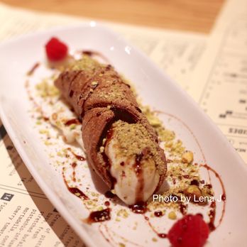 Pizza Posto - Cannolo (£5) - sweet and crunchy biscuit tubes, filled with sweet ricotta mousse, rolled in crushed pistachios - Pizza Near Me - Edinburgh, EDH Pizza Posto - Cannolo (£5) - sweet and crunchy biscuit tubes, filled with sweet ricotta mousse, rolled in crushed pistachios - Pizza Near Me - Edinburgh, EDH