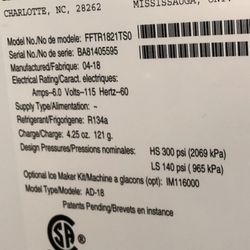 Brockman's Appliance Repair - Frigidaire model