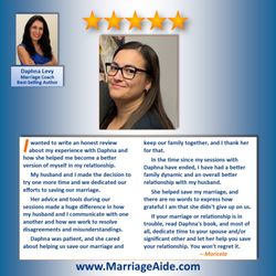 Daphna Levy - "She helped save my marriage..."