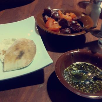 Mijana - Sujuk with tomatoes, and Za'atar and olive oil with pita bread. - Mediterranean Near Me - Tempe, Arizona