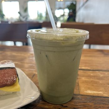 Kona Reserve Coffee - Iced strawberry Matcha latte with coconut milk - Coffee & Tea Near Me - Katy, Texas
