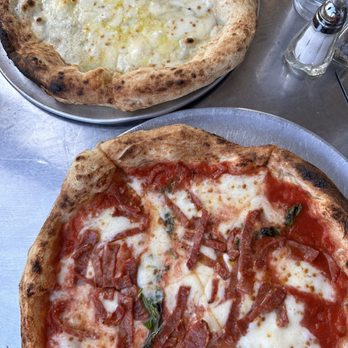 Blue Eyes Restaurant - 4 Formaggi Pizza and Diavola Pizza - Pizza Near Me - Hoboken, New Jersey