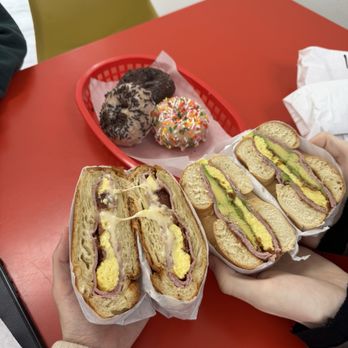 Donut King - Ham egg bacon cheese croissant, and Ham egg bacon avocado bagel. plus free donuts :) - Donuts Near Me - Los Angeles, California Donut King - Ham egg bacon cheese croissant, and Ham egg bacon avocado bagel. plus free donuts :) - Donuts Near Me - Los Angeles, California