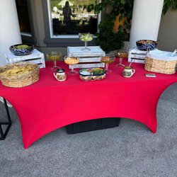 Tako Bar Catering - condiment set up for a rehearsal dinner