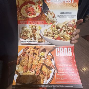 Red Lobster - Crab menu - Seafood Near Me - Fairfield, California