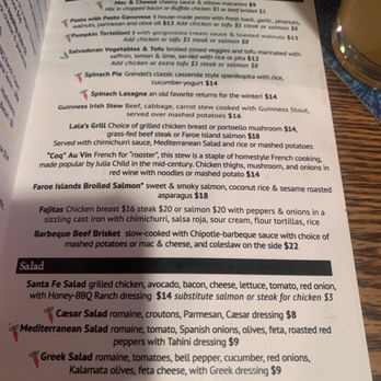 Grendel's Den Restaurant & Bar - Food menu page 3 of 4.  Try Lala's grill - Bars Near Me - Cambridge, Massachusetts