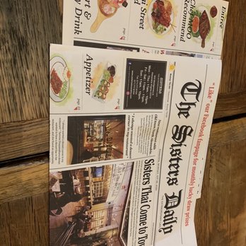 Sisters Thai  - The menu is super cool - newspaper style - Thai Near Me - Alexandria, Virginia
