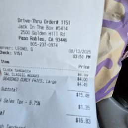 I went to another restaurant instead. Posting just for the time stamp on the receipt.