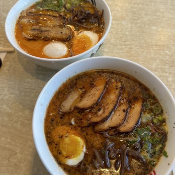Kashiwa Ramen - Top: spicy ramen 2 stars Bottom: spicy black 3 stars - Ramen Near Me - Costa Mesa, California Kashiwa Ramen - Top: spicy ramen 2 stars Bottom: spicy black 3 stars - Ramen Near Me - Costa Mesa, California