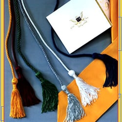 Academic Cap and Gown - Honor cords, stoles, class rings