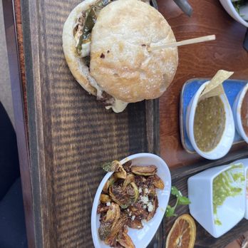 Jorge's Cantina Waco - El Chignon Akaushi Hamburguesa* with Al Pastor Brussels - Mexican Near Me - Waco, Texas Jorge's Cantina Waco - El Chignon Akaushi Hamburguesa* with Al Pastor Brussels - Mexican Near Me - Waco, Texas