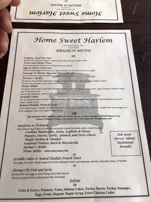 Menu photo 7 Home Sweet Harlem New York, NY