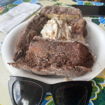 Wake Up Coffee Bar - Churro French Toast, glasses for size reference - Coffee & Tea Near Me - Hanalei, Hawaii Wake Up Coffee Bar - Churro French Toast, glasses for size reference - Coffee & Tea Near Me - Hanalei, Hawaii