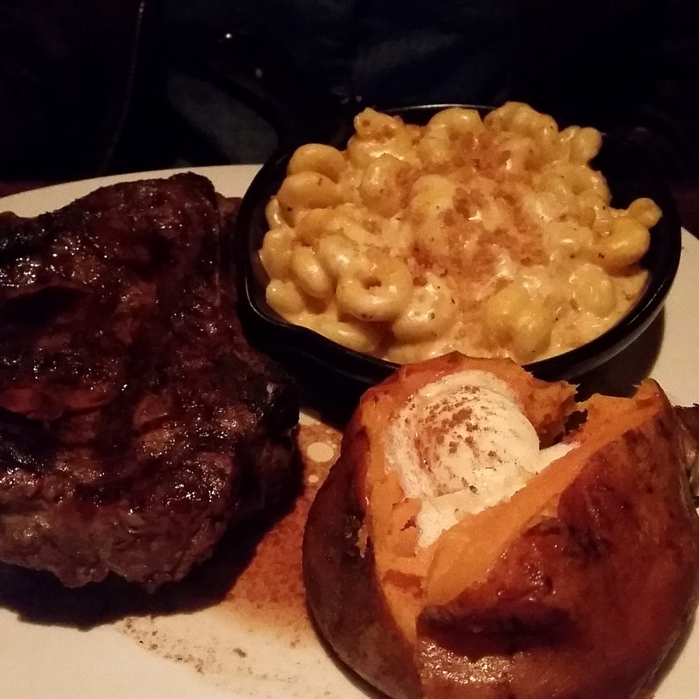 Outback Steakhouse - Bone-in rib eye, mac & cheese baked sweet potato - Steakhouses Near Me - Springfield, New Jersey Outback Steakhouse - Bone-in rib eye, mac & cheese baked sweet potato - Steakhouses Near Me - Springfield, New Jersey