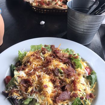 Fronk's - Bacon salad & fries at the top - Burgers Near Me - Bellflower, California