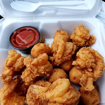 Shaking Crab - My to go order ... shrimp basket with one side... I chose hushpuppies - Cajun/Creole Near Me - Virginia Beach, Virginia Shaking Crab - My to go order ... shrimp basket with one side... I chose hushpuppies - Cajun/Creole Near Me - Virginia Beach, Virginia