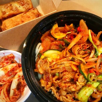 KOOKSOO - Stir Stir-fried Noodles with Beef and Korean Fried Rice Dumplings (4pcs) - Korean Near Me - Plano, Texas KOOKSOO - Stir Stir-fried Noodles with Beef and Korean Fried Rice Dumplings (4pcs) - Korean Near Me - Plano, Texas