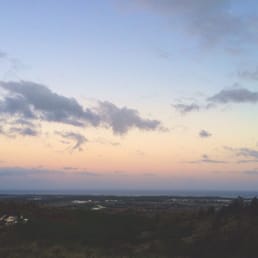 The view is pretty around sunset, but I bet it'll look even prettier at night when you could see all the lights look like stars. The view is pretty around sunset, but I bet it'll look even prettier at night when you could see all the lights look like stars.