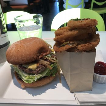 Burger Lounge - A bit messy but Juicy burger. Classic with side of Onion rings. Super Delish! - Burgers Near Me - Walnut Creek, California Burger Lounge - A bit messy but Juicy burger. Classic with side of Onion rings. Super Delish! - Burgers Near Me - Walnut Creek, California