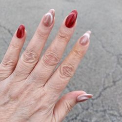Rainbow Nail II - Exiting the salon I had to take a photo because my hand felt beautiful my nails look even better.