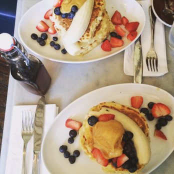 Five Leaves - Ricotta pancakes - New American Near Me - Brooklyn, New York Five Leaves - Ricotta pancakes - New American Near Me - Brooklyn, New York