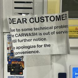 If your Carwash is not working then don't advertise the gas prices with a Carwash