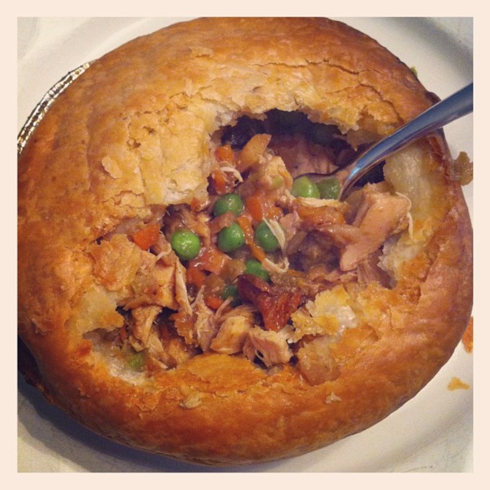 Chicken pot pie. No tasteless soupy filling here! Chicken pot pie. No tasteless soupy filling here!