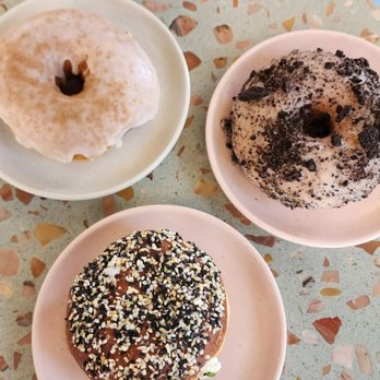 Hook And Press Donuts - Horchata & cookie donuts (vegan) + everything bagel - Donuts Near Me - Santa Barbara, California Hook And Press Donuts - Horchata & cookie donuts (vegan) + everything bagel - Donuts Near Me - Santa Barbara, California