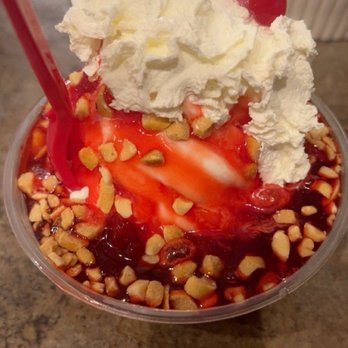 The Freeze - Cherry Sunday with extra cherries - Ice Cream & Frozen Yogurt Near Me - Grayslake, Illinois The Freeze - Cherry Sunday with extra cherries - Ice Cream & Frozen Yogurt Near Me - Grayslake, Illinois